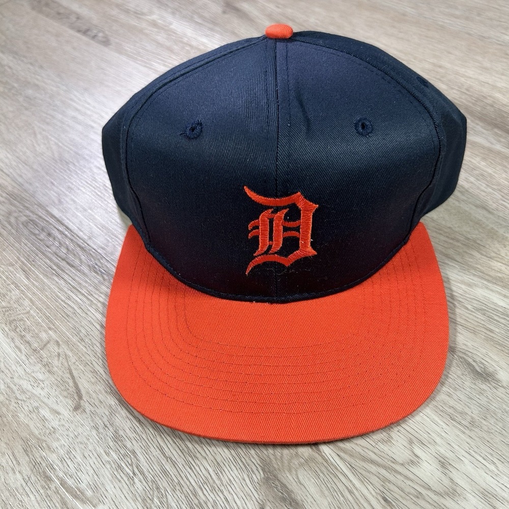 VTG Detroit Tigers Hat‎ Snapback MLB Baseball Blue Orange Buffalo Cap